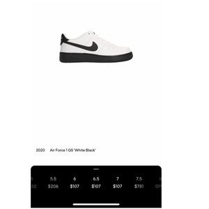 Air Force 1 GS - ‘White Black’